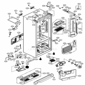 Case Parts Diagram and Parts List for 79753 AST2SER LG Refrigerator