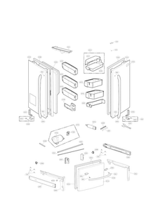 Door Parts Diagram and Parts List for LFXS30726S 02 LG Refrigerator