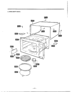 Complete Microwave Assembly Page 3 Diagram and Parts List for MH-1355M  LG Microwave