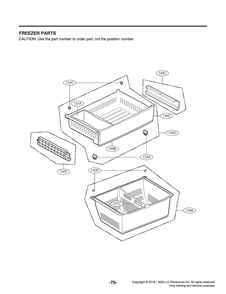Freezer Parts Diagram and Parts List for GR-Q238NSNM ASTCNA2 LG Refrigerator