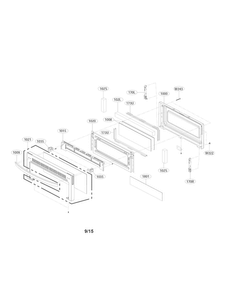 Upper Door Parts Diagram and Parts List for LDE4413ST 00 LG Range