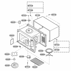Oven Cavity Parts Diagram and Parts List for KCMS185JBT AB6EKAD LG Wall Oven