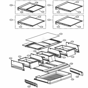 Refrigerator Parts Diagram and Parts List for LSFXC2476S ASTCNA1 LG Refrigerator
