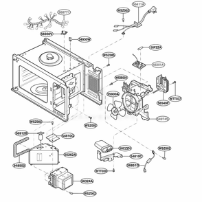 Part Location Diagram of 6877W1A536D LG HARNESS,SINGLE
