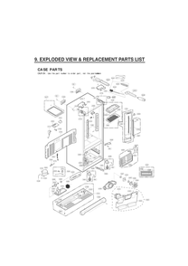 Case Parts Diagram and Parts List for GC-L218VSXZ ASTCNA6 LG Refrigerator