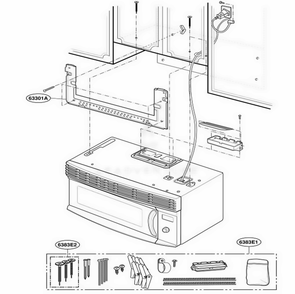 Installation Parts Diagram and Parts List for JVM1490SD ASTEGEU LG Range
