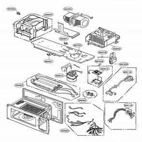 Part Location Diagram of 4681W2A002A LG MOTOR Assembly
