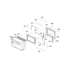 Lower Door Diagram and Parts List for LDG4315BD 00 LG Range
