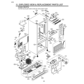 Section 1 Diagram and Parts List for 75082 ASWCSEA LG Refrigerator
