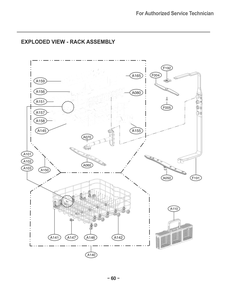 Rack Assembly Diagram and Parts List for D1471DB1 ABDEEUS LG Dishwasher