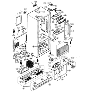 Case Diagram and Parts List for LFC22740SB  LG Refrigerator