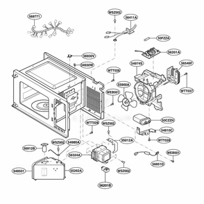 Interior Parts Diagram and Parts List for YKCMS1555RSS CS1EKAC LG Range