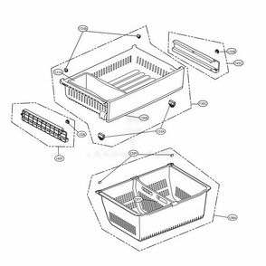 Freezer Parts Diagram and Parts List for LFX28978ST ASTCNA4 LG Refrigerator
