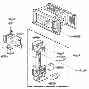 Latch Board Parts Diagram and Parts List for MB3917H HMWQBNX LG Range