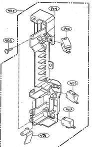 Latch Board Parts Diagram and Parts List for MV-1715W  LG Microwave
