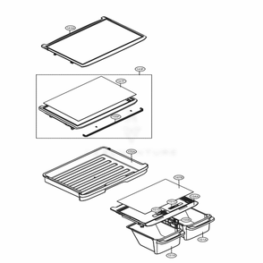 Refrigerator Parts Diagram and Parts List for 68002 ASWCSE1 LG Refrigerator