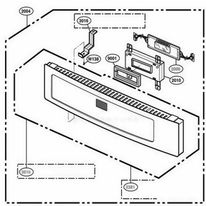 Control Parts Diagram and Parts List for JMC8130DDS ASTEJEN LG Range