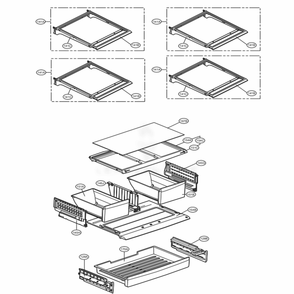 Refrigerator Parts Diagram and Parts List for 71033 ASTCSE1 LG Refrigerator