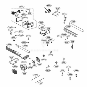 Machine Room Part Diagram and Parts List for SKSCW181RP ASWCNA0 LG Range