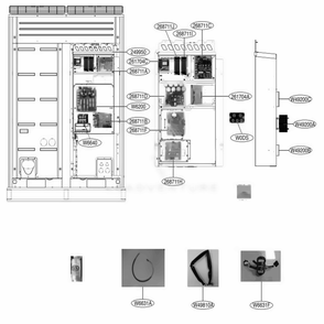 Main 1 Diagram and Parts List for ARUB121DTE4 AWGBLUS LG Air Conditioner