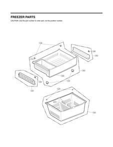 Freezer Parts Diagram and Parts List for GC-L288NSJF ASTCNA1 LG Refrigerator