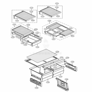 Refrigerator Parts Diagram and Parts List for 78344 ABI4SER LG Refrigerator