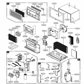Main Diagram and Parts List for LT1216CER ASWAUSH LG Air Conditioner