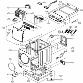 Part Location Diagram of MBL66197002 LG CAP,SOFTENER