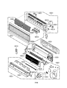 Indoor Unit Diagram and Parts List for LAU140CE  LG Air Conditioner