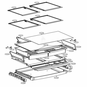 Refrigerator Parts Diagram and Parts List for 71323 ASTCSE2 LG Refrigerator