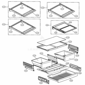 Refrigerator Parts Diagram and Parts List for 73059 AWBCSE0 LG Refrigerator