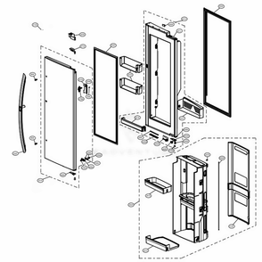 Door Part 2 Diagram and Parts List for LRFDC2406S ASTCNA0 LG Refrigerator