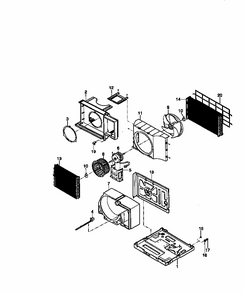 Air Handling And Cycle Parts Diagram and Parts List for 58078122890  Kenmore Air Conditioner