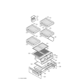 Refrigerator Diagram and Parts List for LRFD25850WW 00 LG Refrigerator
