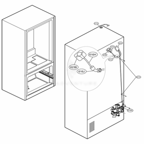 Valve And Water Tube Parts Diagram and Parts List for 73115 ASTCSE2 LG Refrigerator