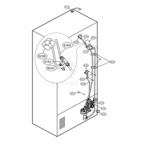 Valve And Water Tube Parts Diagram and Parts List for LFX28979SW ASWCNA1 LG Refrigerator