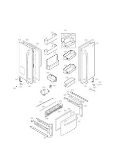 Door Parts Diagram and Parts List for LFX21976ST 06 LG Refrigerator