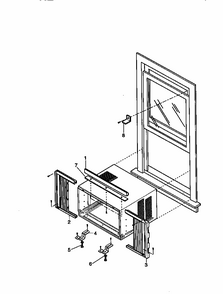 Installation Kit Assembly Diagram and Parts List for 58078073890  Kenmore Air Conditioner
