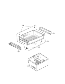 Freezer Parts Diagram and Parts List for LFX25974SW 01 LG Refrigerator