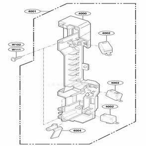 Latch Board Parts Diagram and Parts List for HMV9302 AWHEBSU LG Range