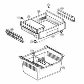 Freezer Parts Diagram and Parts List for 79412 ASWCSE1 LG Refrigerator