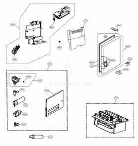 Ice Maker And Ice Bin Parts Diagram and Parts List for LRMDC2306D ASBCNA0 LG Refrigerator