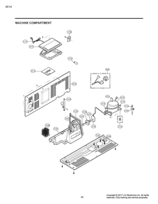 Machine Compartment Diagram and Parts List for GM-J227AKXM ASBCNA1 LG Refrigerator