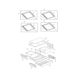 Refrigerator Diagram and Parts List for LFC28768SB 00 LG Refrigerator