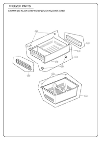 Freezer Parts Diagram and Parts List for GR-L228NSJM ASTCSE0 LG Refrigerator