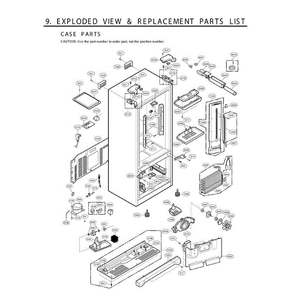 Section 5 Diagram and Parts List for LFX25961ST ASTCLGA LG Refrigerator
