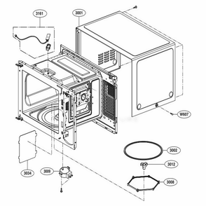 Oven Cavity Parts Diagram and Parts List for LMC0975AST CSSEAMZ LG Range