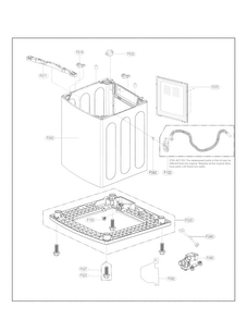 Outer Case Parts Diagram and Parts List for WT5480CW  LG Washer