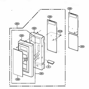 Part Location Diagram of 3506W1A612B LG KEY MEMBRANE