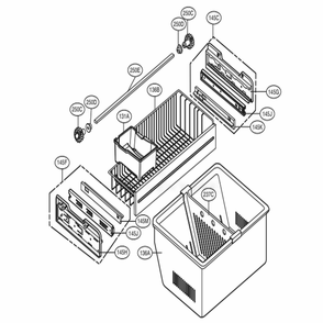 Freezer Parts Diagram and Parts List for 71603 ASTCSE3 LG Refrigerator